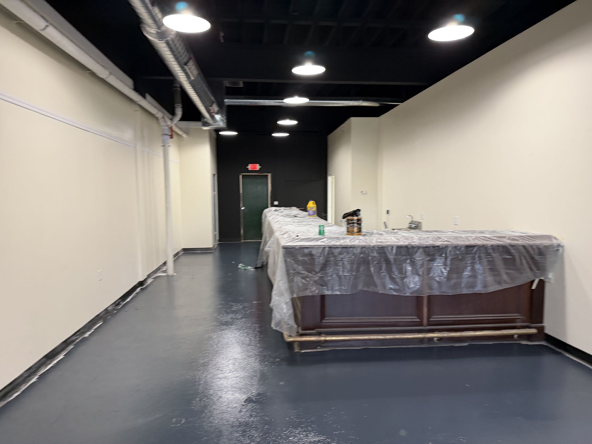 Completed commercial build-out with new flooring and paint